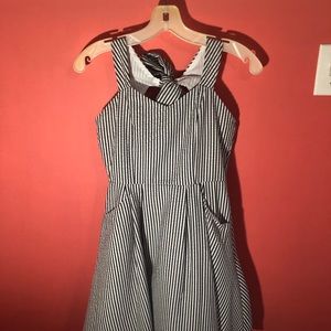 Blue and White Seersucker Dress